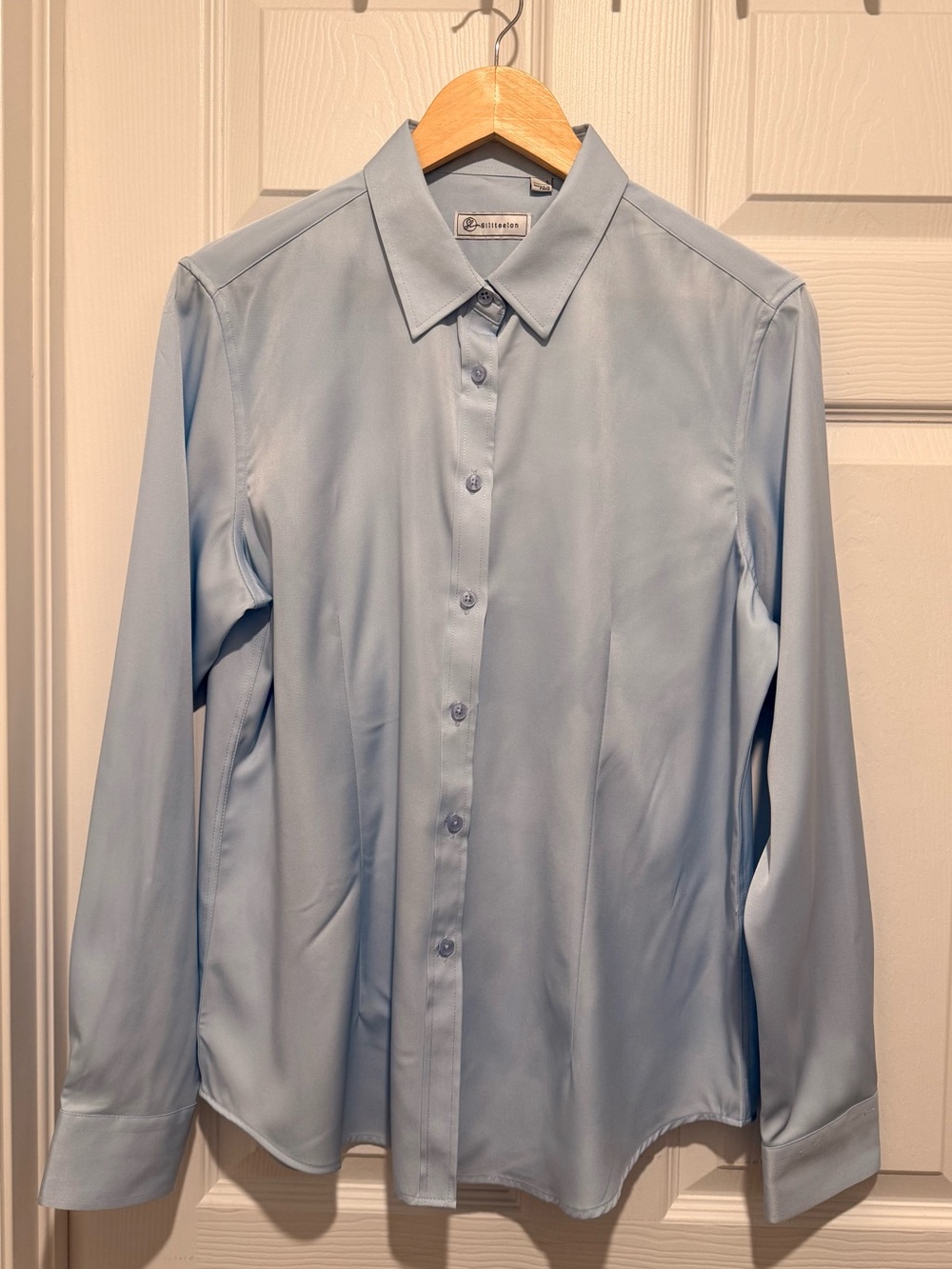 NWOT Siliteelon Light Blue Stretch Dress Shirt L